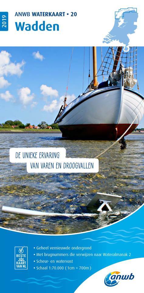 Online bestellen: Waterkaart 20 ANWB Waterkaart Wadden | ANWB Media