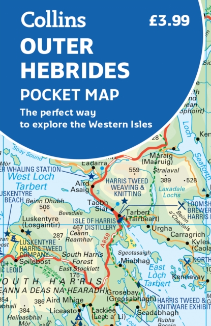 Online bestellen: Wegenkaart - landkaart Pocket Map Outer Hebrides | Collins