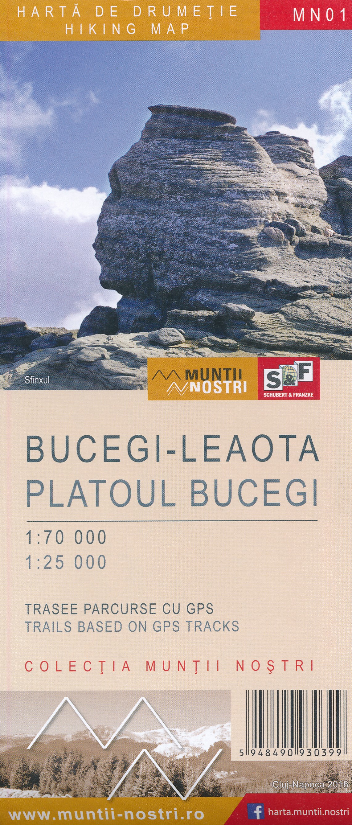 Online bestellen: Wandelkaart MN01 Muntii Nostri Bucegi - Leaota - Platoul Bucegi | Schubert - Franzke