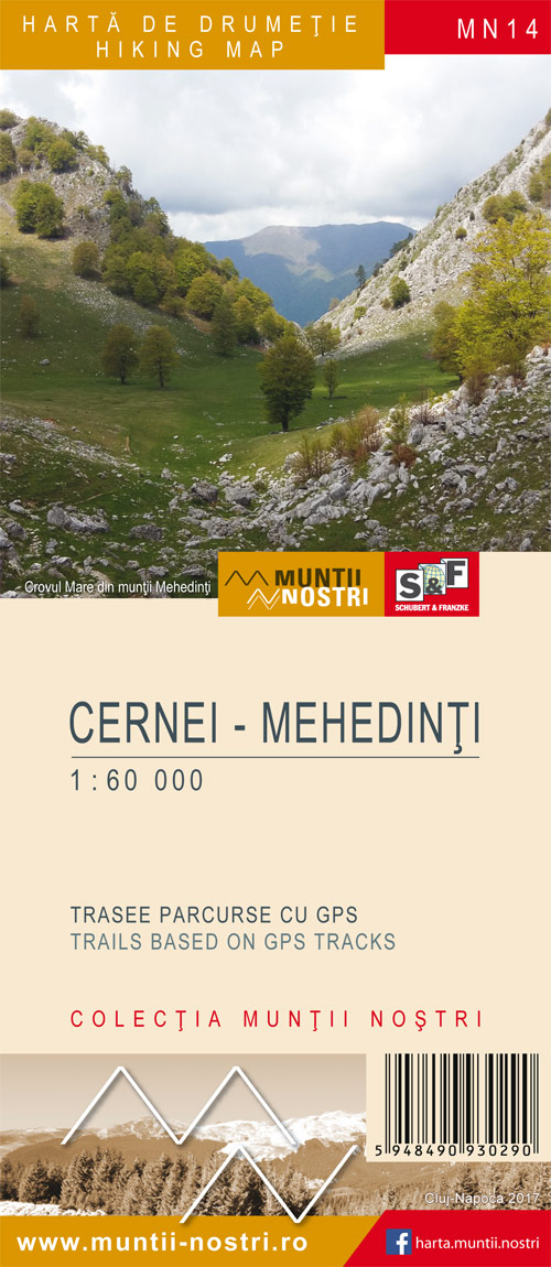 Online bestellen: Wandelkaart MN14 Muntii Nostri Cernei - Mehedinti | Schubert - Franzke