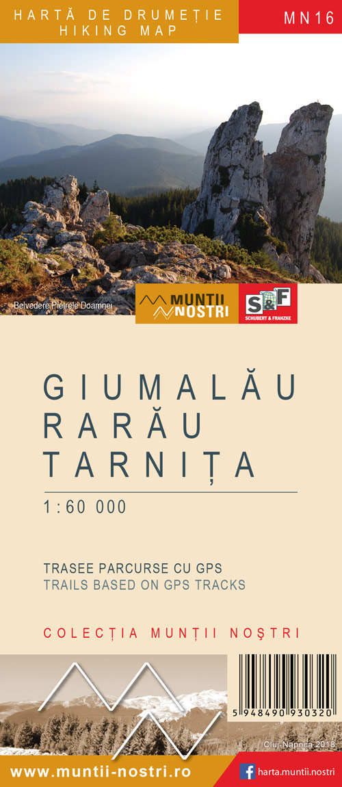 Online bestellen: Wandelkaart MN16 Muntii Nostri Giumalau - Rarau - Tarnita | Schubert - Franzke