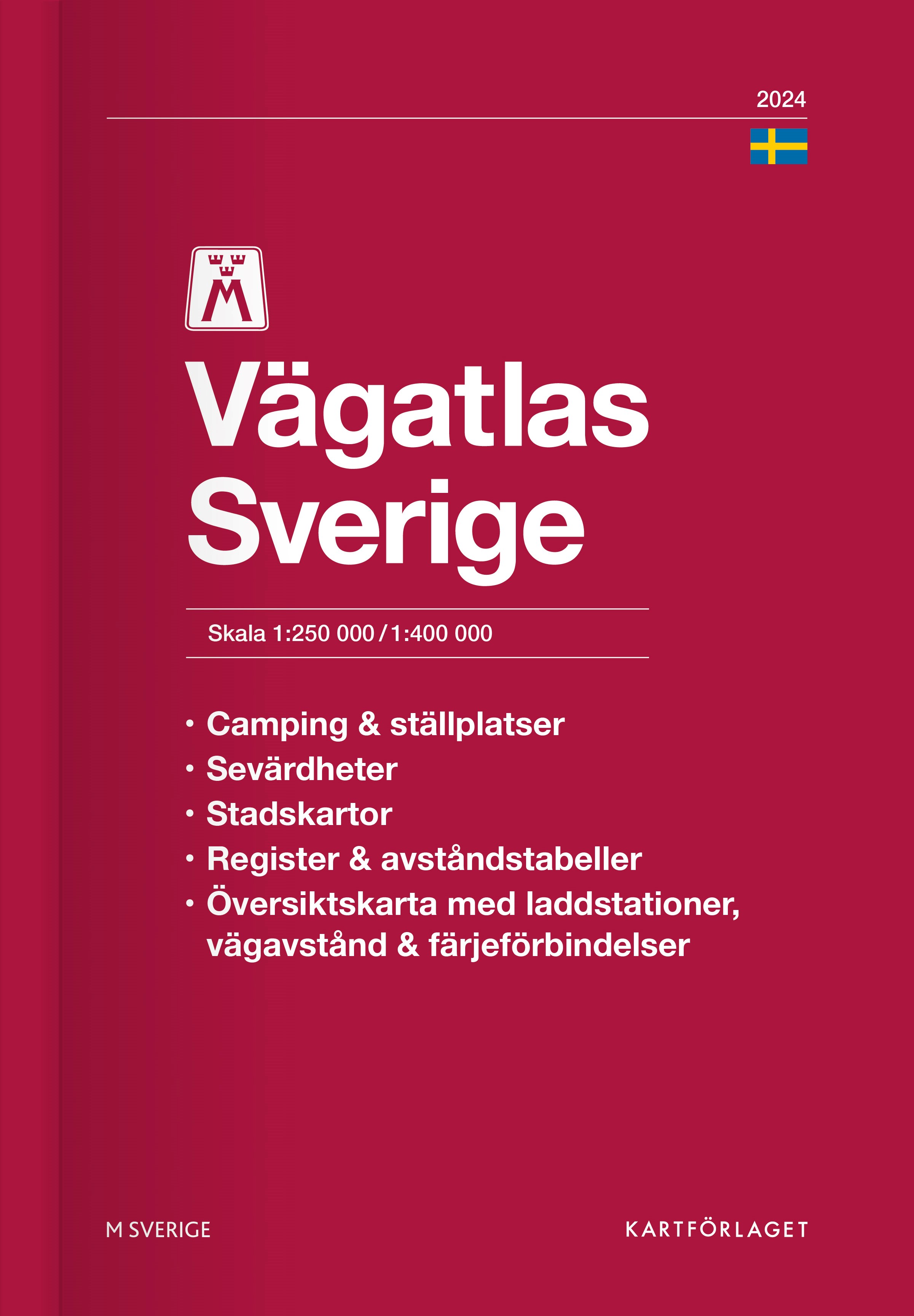 Online bestellen: Wegenatlas Sverige Vägatlas 2024 - Zweden | Norstedts