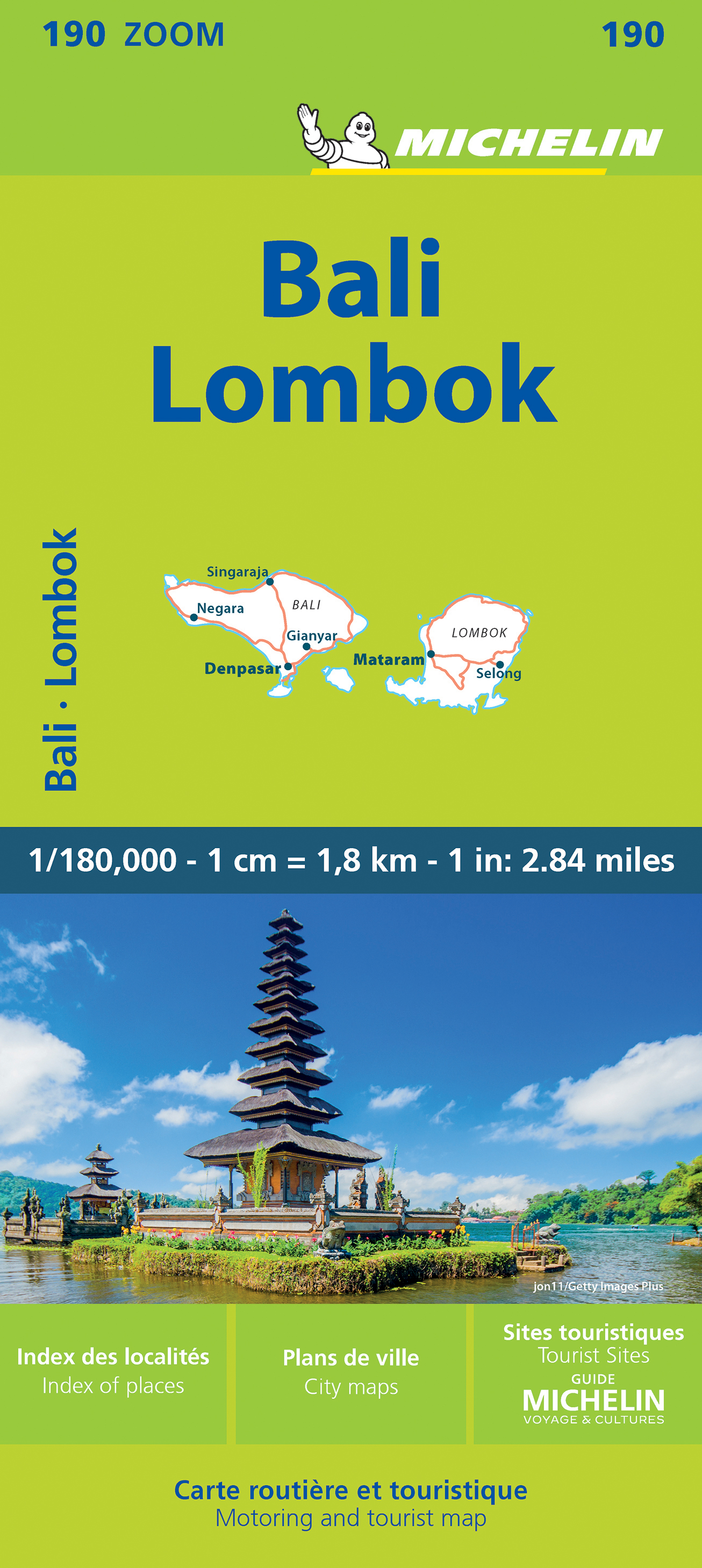 Online bestellen: Wegenkaart - landkaart 190 Bali - Lombok | Michelin