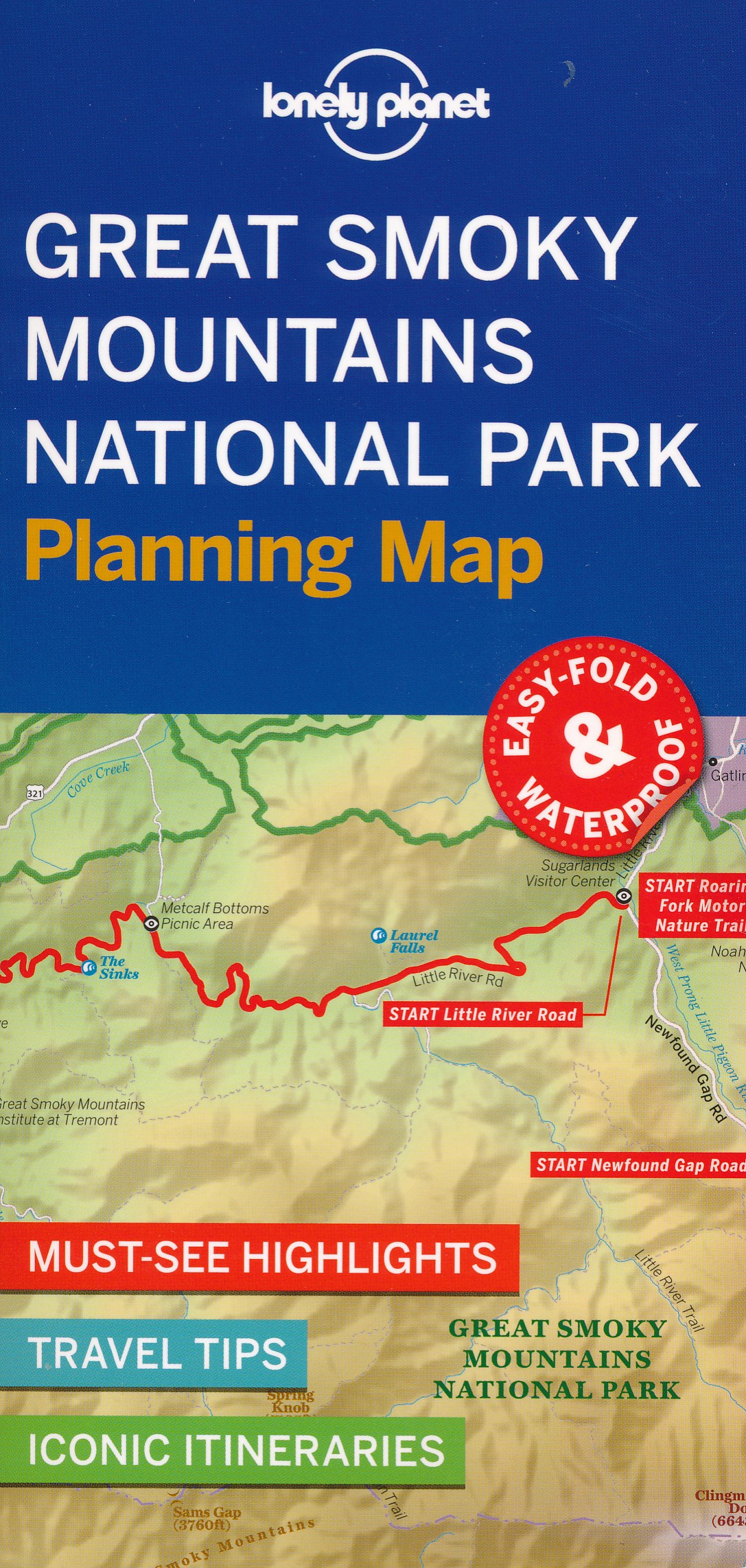 Online bestellen: Wegenkaart - landkaart Planning Map Great Smoky Mountains National Park | Lonely Planet