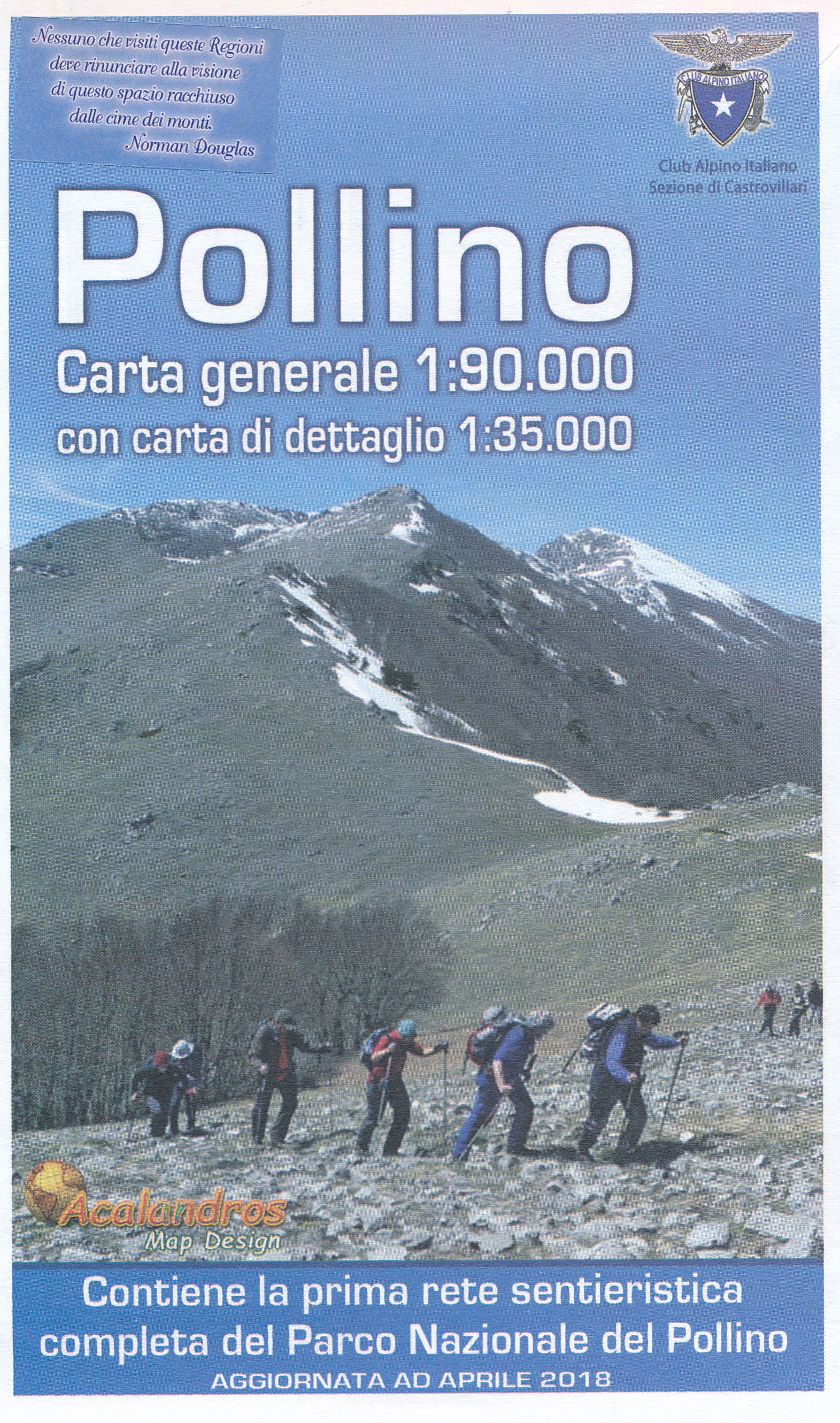 Online bestellen: Wandelkaart Pollino | Club Alpino Italiano