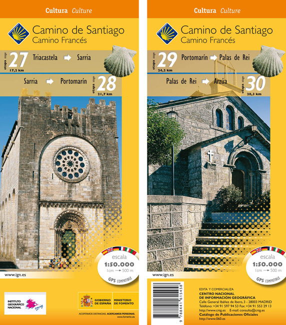 Online bestellen: Wandelkaart 27-30 Camino Santiago de Compostella Triacastela - Arzúa | CNIG - Instituto Geográfico Nacional
