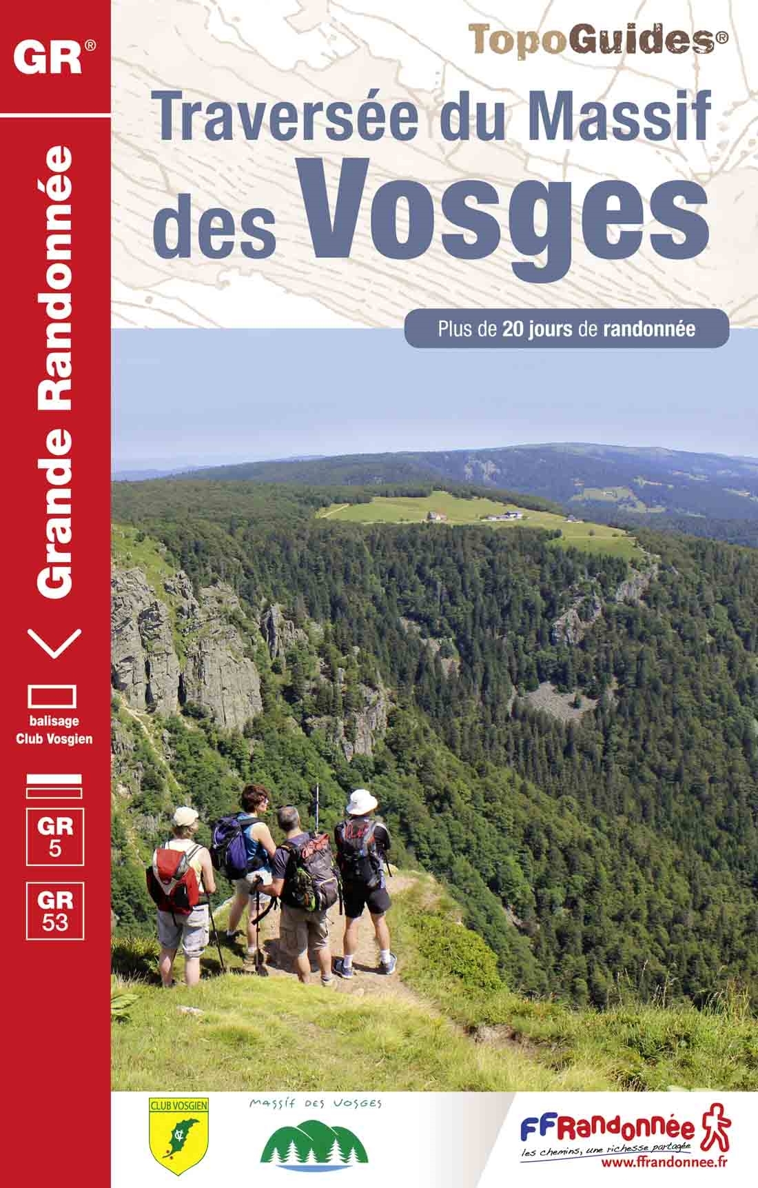Online bestellen: Wandelgids 502 Traversée du Massif des Vosges - Vogezen GR5 - GR53 | FFRP