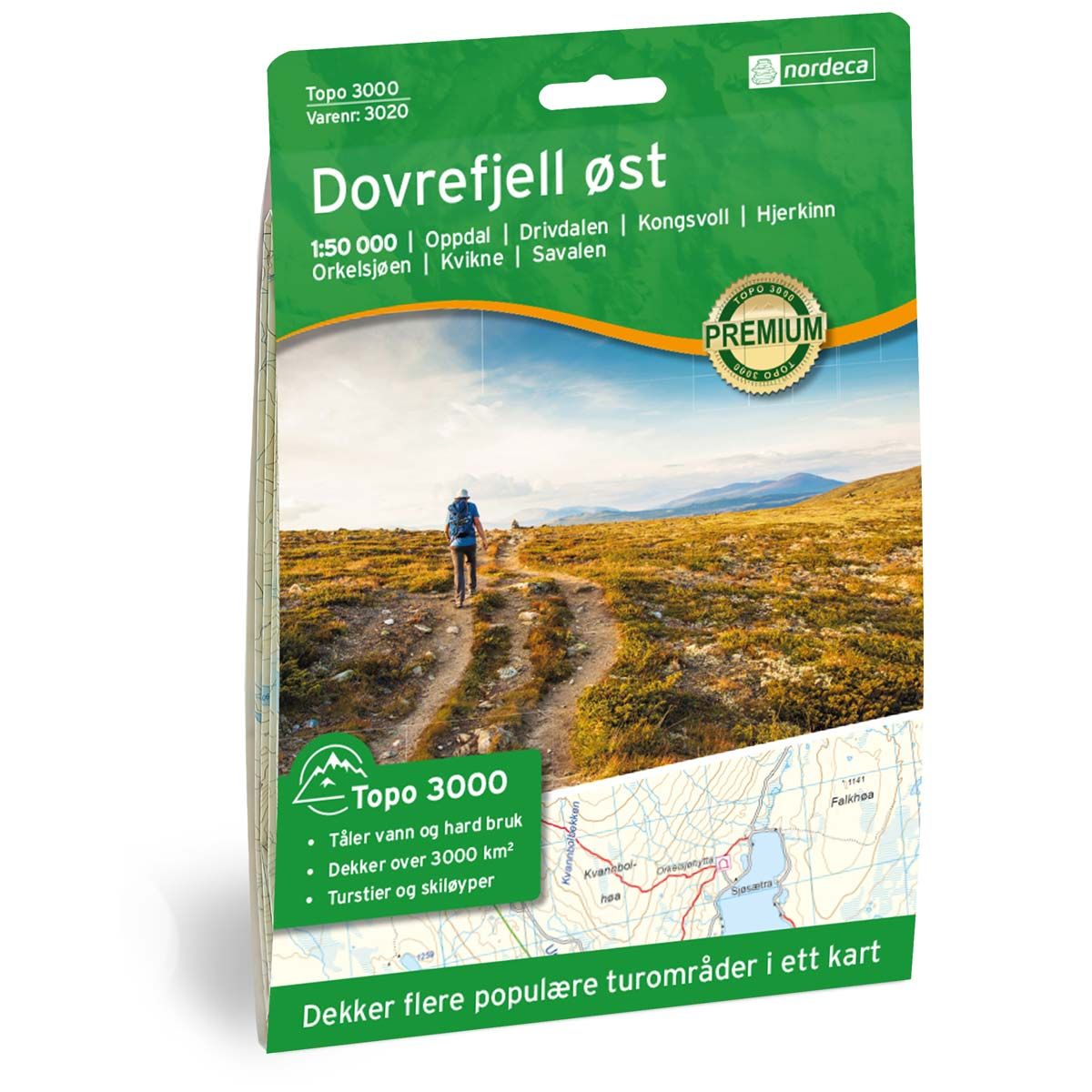 Wandelkaart 3020 Topo 3000 Dovrefje…