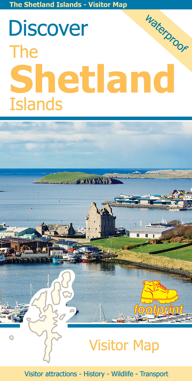 Online bestellen: Wegenkaart - landkaart Discover the Shetlands Islands | Footprint maps
