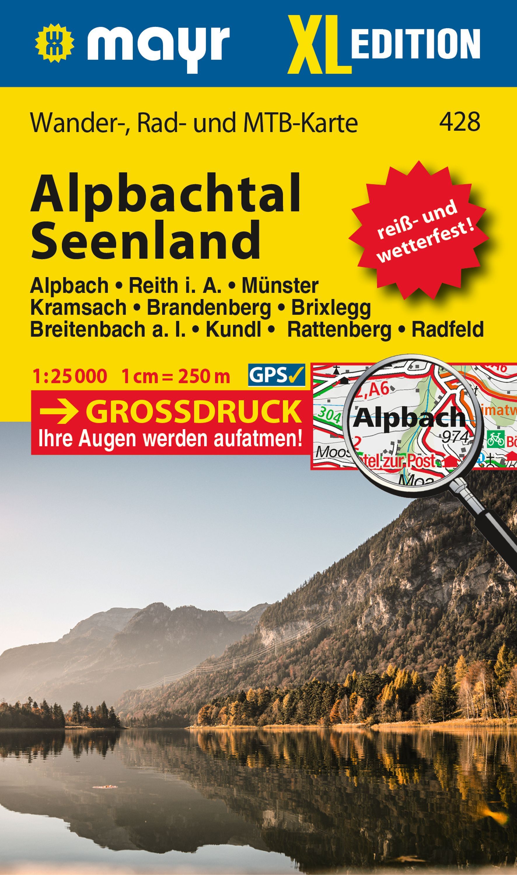 Online bestellen: Wandelkaart 428 XL Alpbachtal Seenland | Mayr