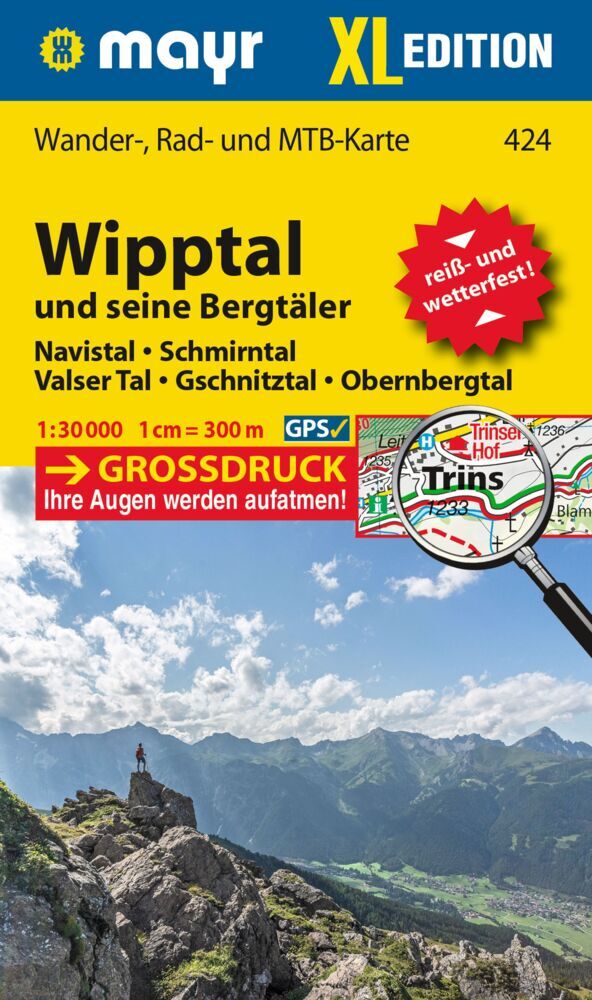 Online bestellen: Wandelkaart 424 XL Wipptal und seine Bergtäler | Mayr