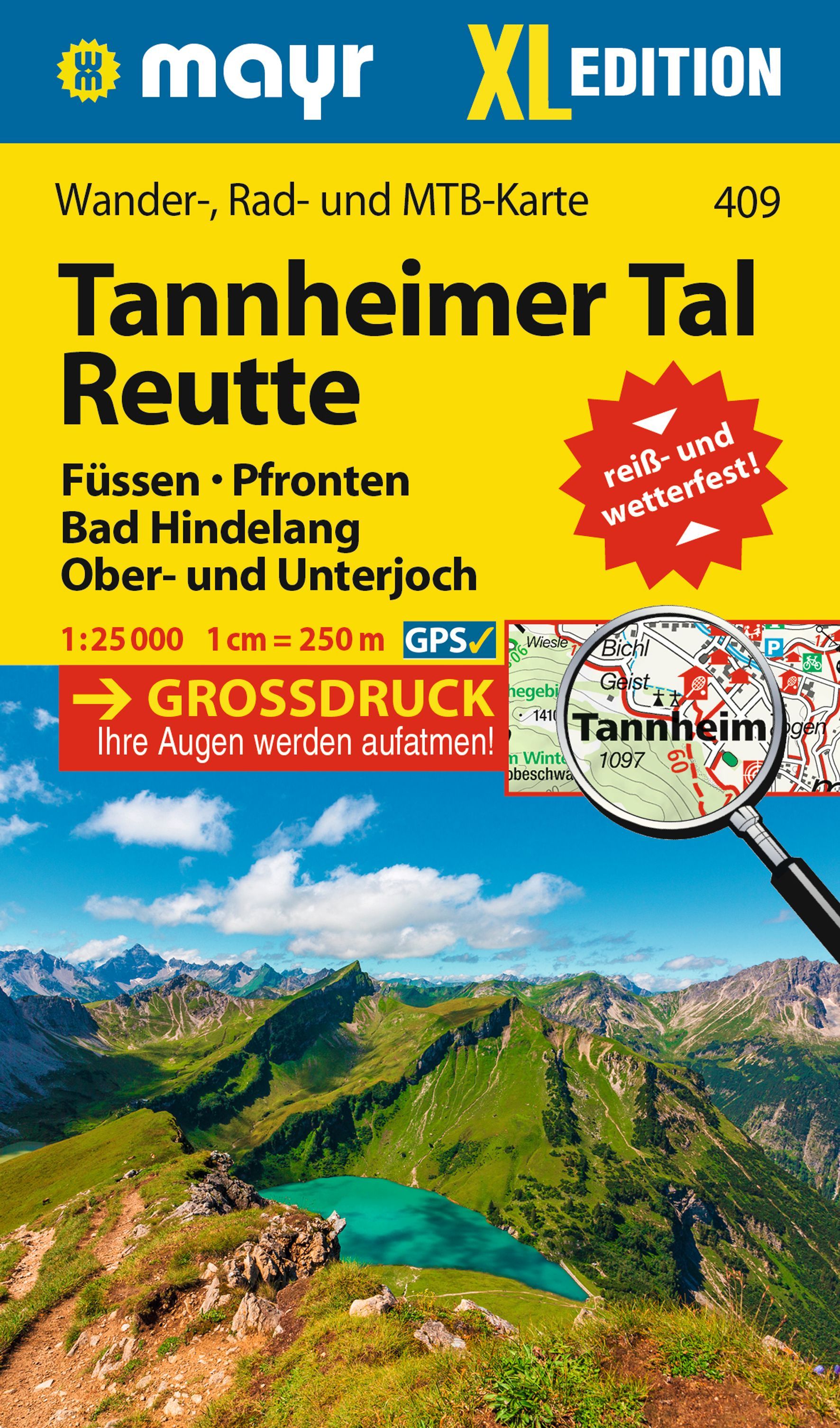 Online bestellen: Wandelkaart 409 XL Tannheimer Tal - Reutte | Mayr