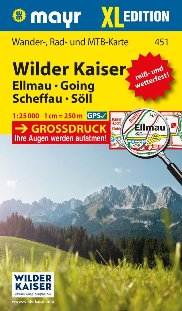 Online bestellen: Wandelkaart 451 XL Wilder Kaiser | Mayr