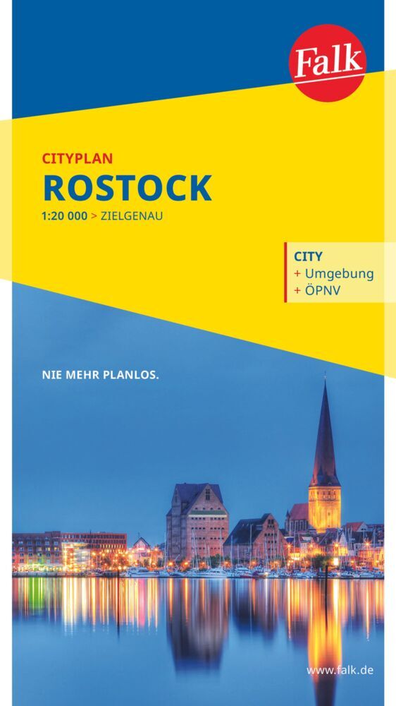 Online bestellen: Stadsplattegrond Rostock | Falk Ostfildern
