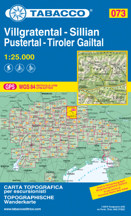 Online bestellen: Wandelkaart 073 Villgratental, Sillian, Pustertal, Tiroler Gailtal | Tabacco Editrice