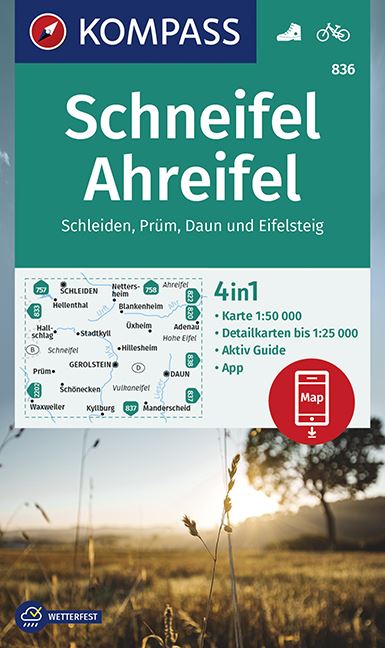 Online bestellen: Wandelkaart 836 Schneifel - Ahreifel | Kompass