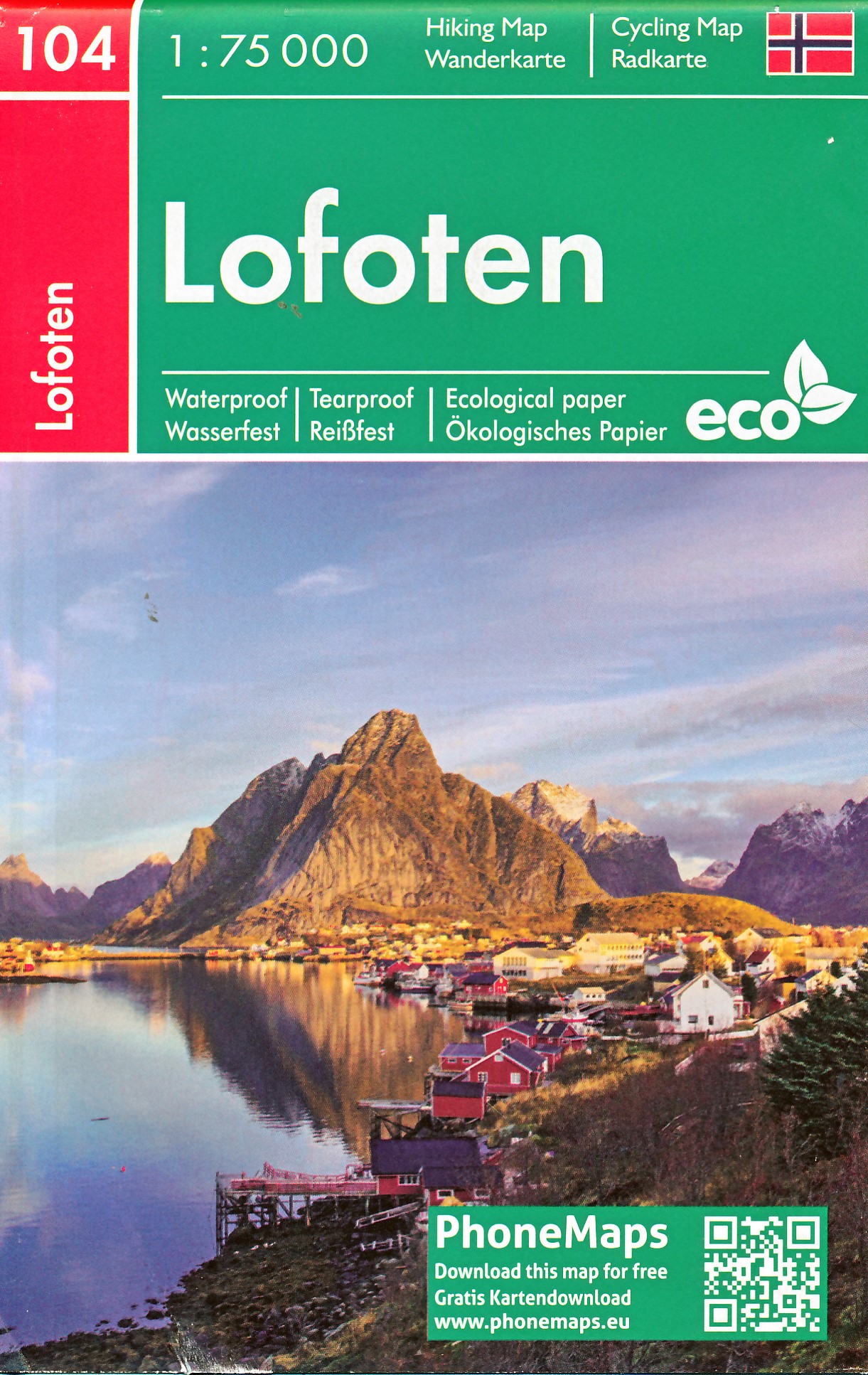 Online bestellen: Wandelkaart - Fietskaart 104 Lofoten | Freytag & Berndt