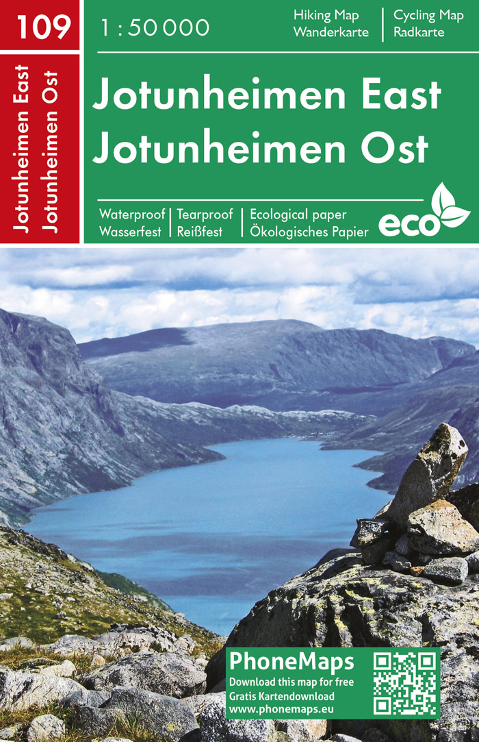 Online bestellen: Wandelkaart - Fietskaart 109 Jotunheimen Ost - Oost | Freytag & Berndt