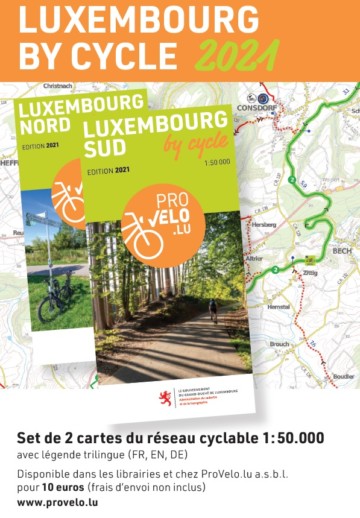 Online bestellen: Fietskaart Luxembourg by Cycle Nord - Sud | LVI