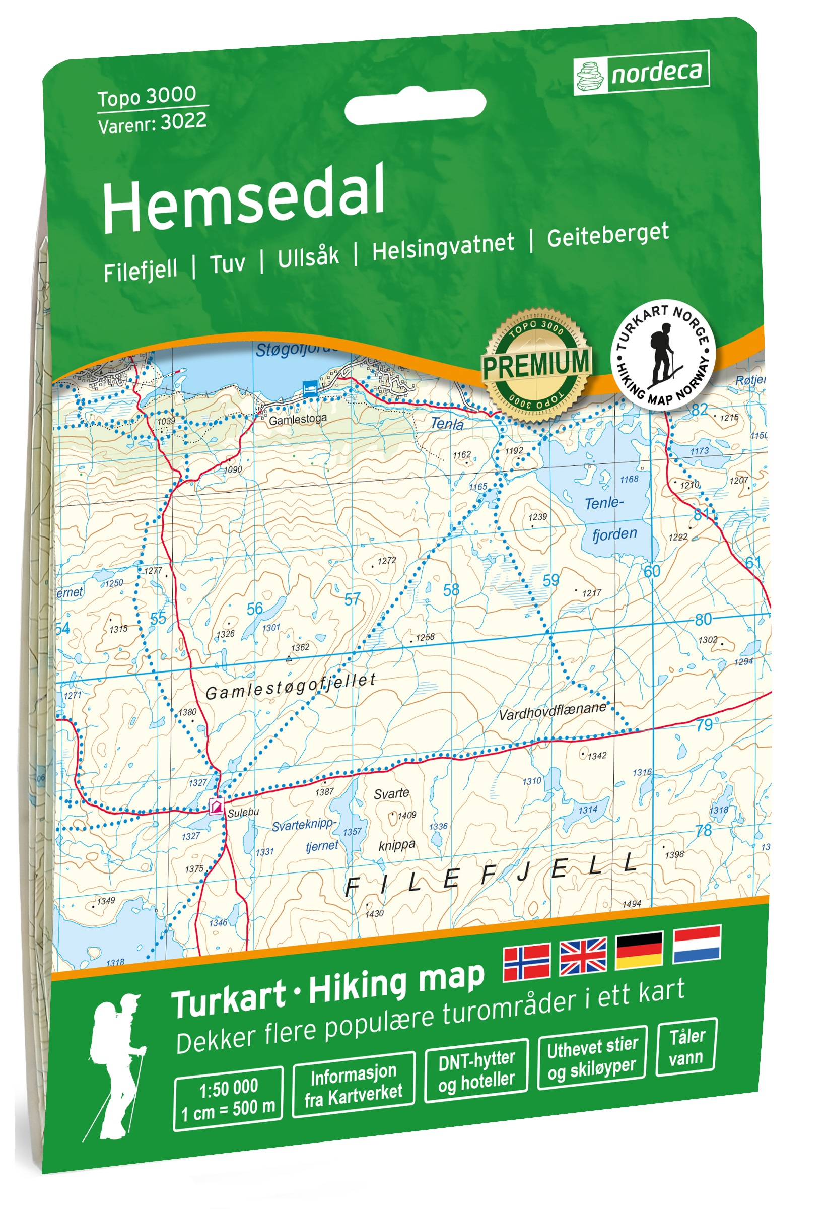 Wandelkaart 3022 Topo 3000 Hemsedal…