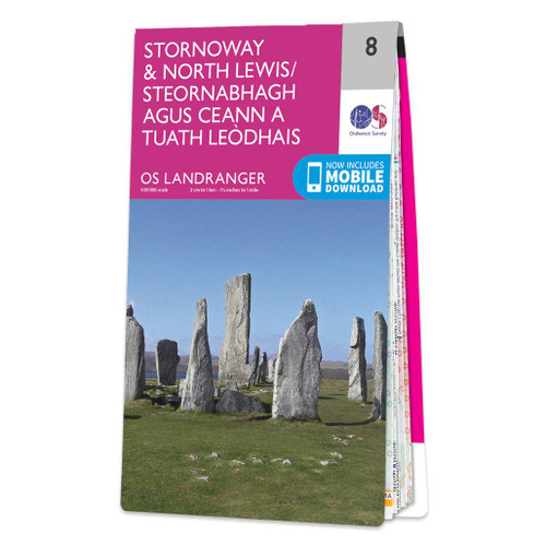 Online bestellen: Wandelkaart - Topografische kaart 008 Landranger Stornoway & North Lewis | Ordnance Survey