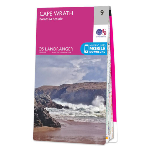 Online bestellen: Wandelkaart - Topografische kaart 009 Landranger Cape Wrath - Durness & Scourie | Ordnance Survey