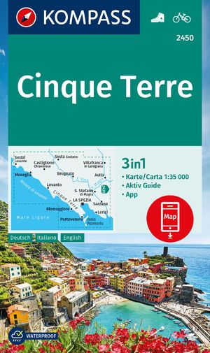 Online bestellen: Wandelkaart 2450 Cinque Terre | Kompass