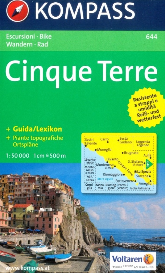 Wandelkaart 644 Cinque Terre | Kompass | 