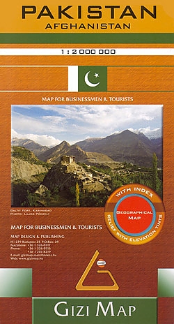 Online bestellen: Wegenkaart - landkaart Pakistan & Afghanistan | Gizi Map