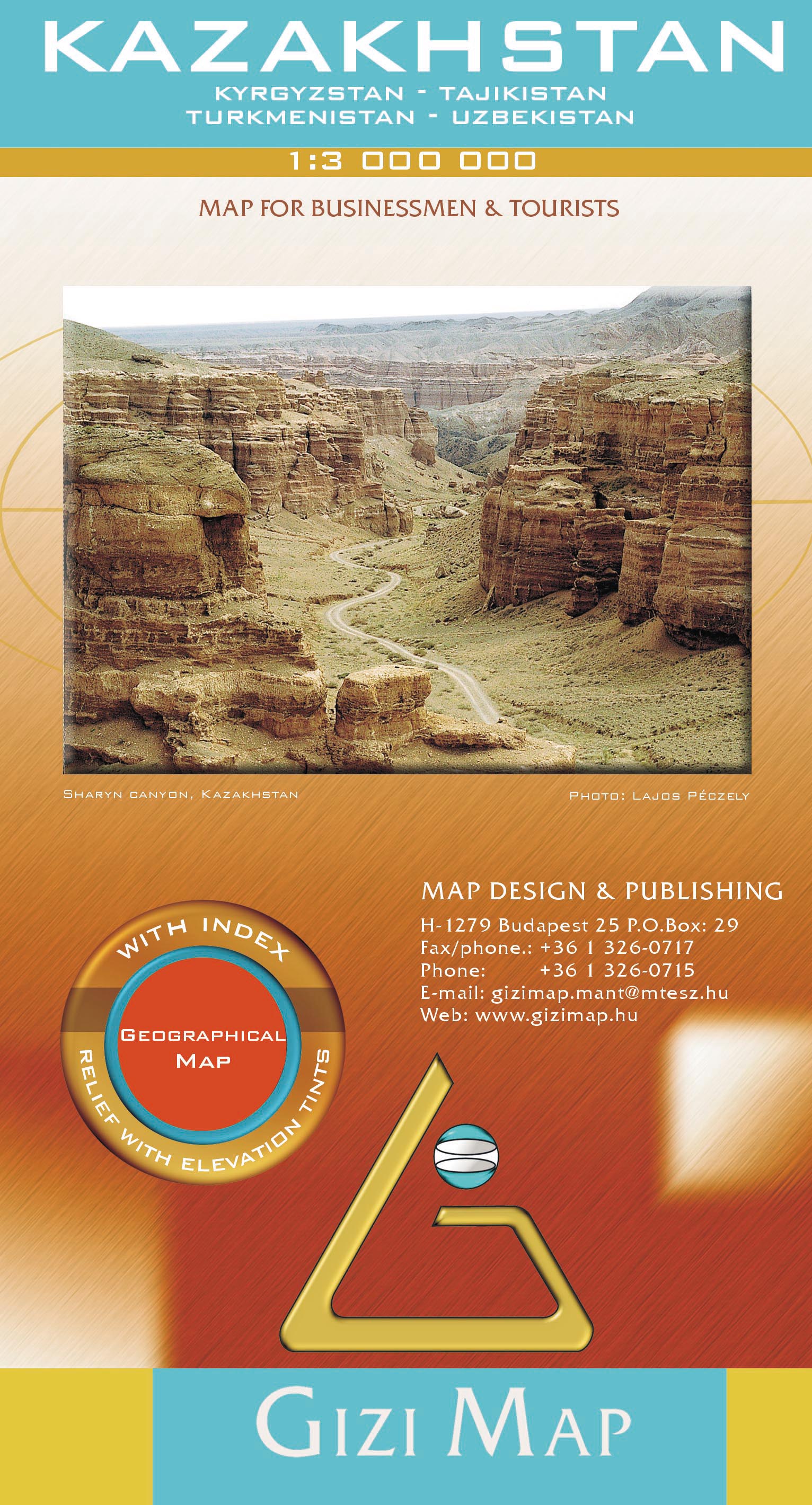 Wegenkaart - landkaart Kazakhstan -…