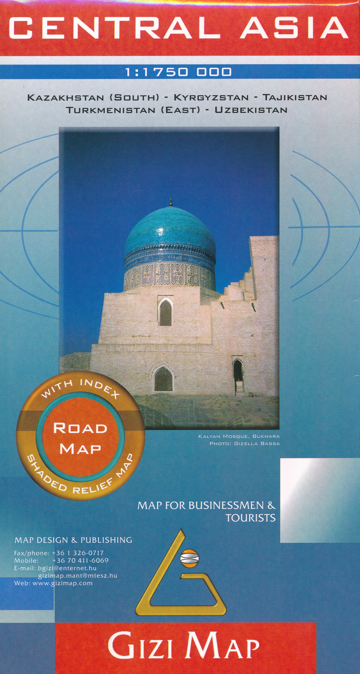 Online bestellen: Wegenkaart - landkaart Central Asia - Centraal Azië | Gizi Map
