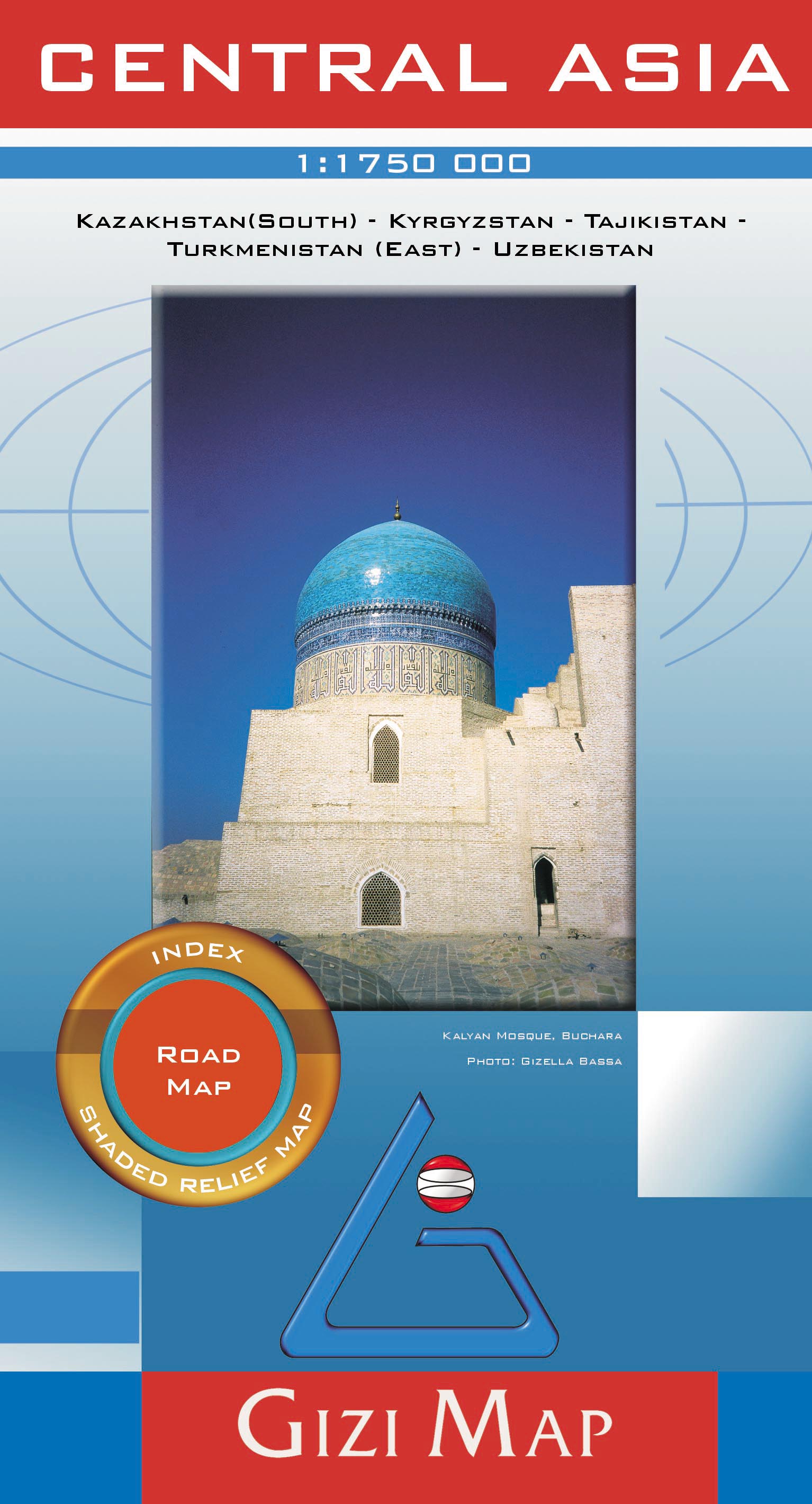 Wegenkaart - landkaart Central Asia…