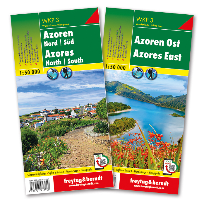 Online bestellen: Wandelkaart WKP3 Azoren | Freytag & Berndt