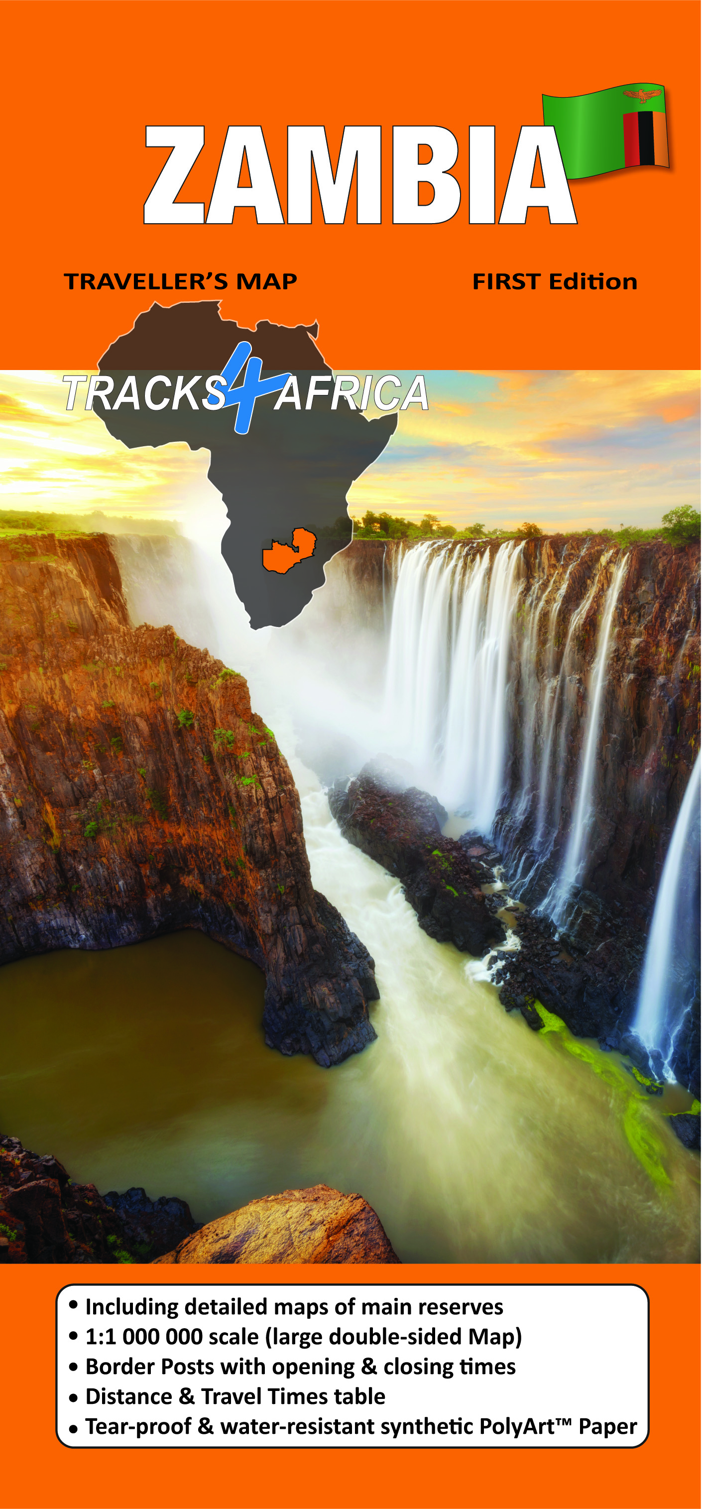 Wegenkaart - landkaart Zambia | Tra…