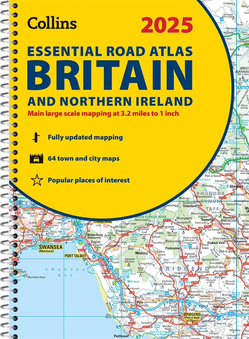 Online bestellen: Wegenatlas Essential Road Atlas Britain 2025 | A4 | Ringband | Collins