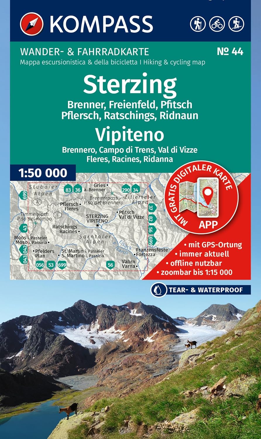 Wandelkaart 44 Sterzing - Vipiteno…