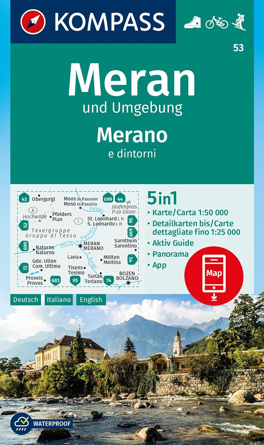 Wandelkaart 53 Meran - Merano | Kom…