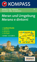 Wandelkaart 53 Meran und Umgebung/Merano e dintorni | Kompass |
