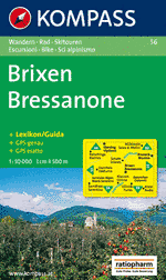 Wandelkaart 56 Brixen/Bressanone | Kompass |