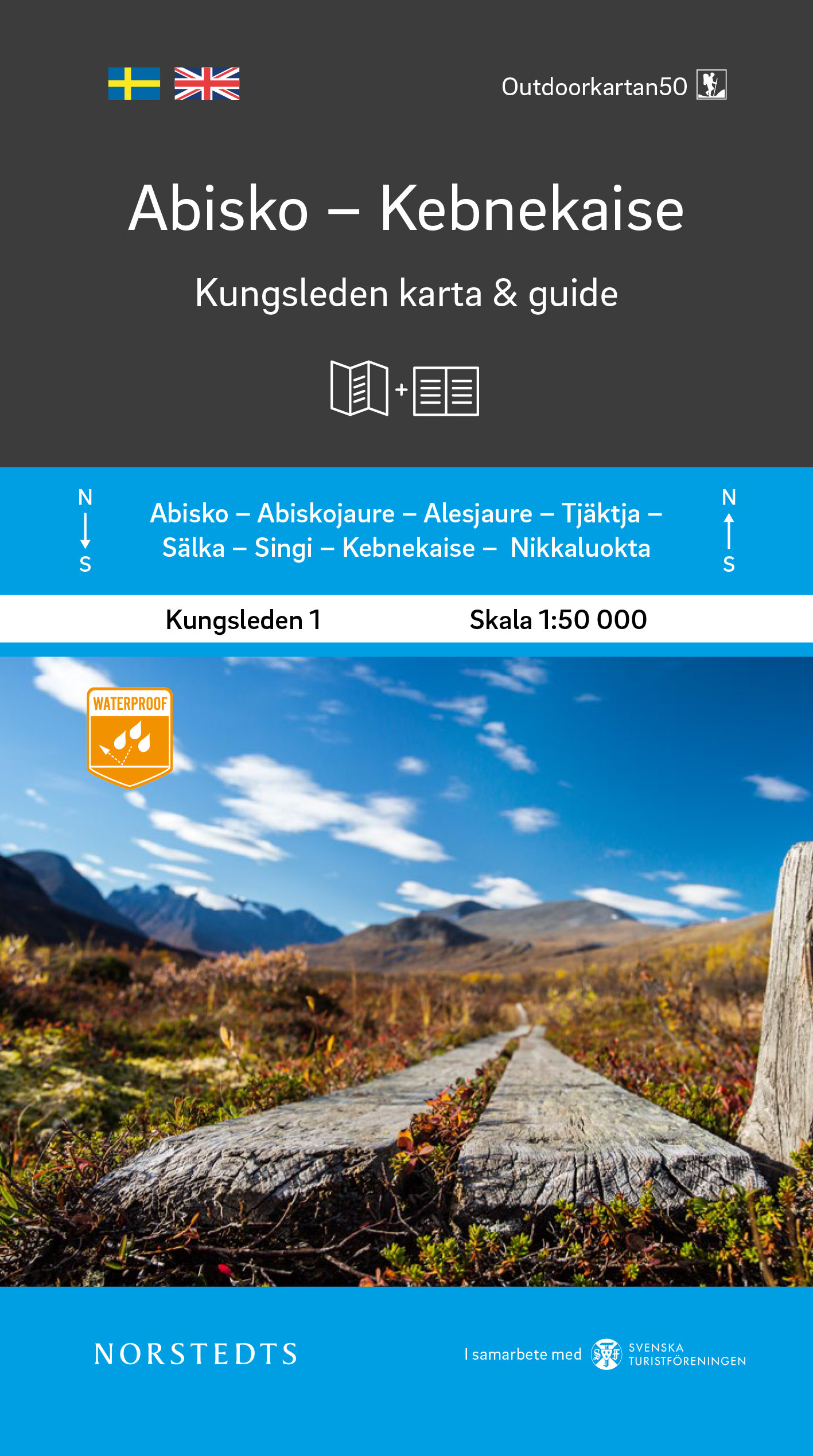 Online bestellen: Wandelkaart 1 Abisko - Kebnekaise Kungsleden | Norstedts
