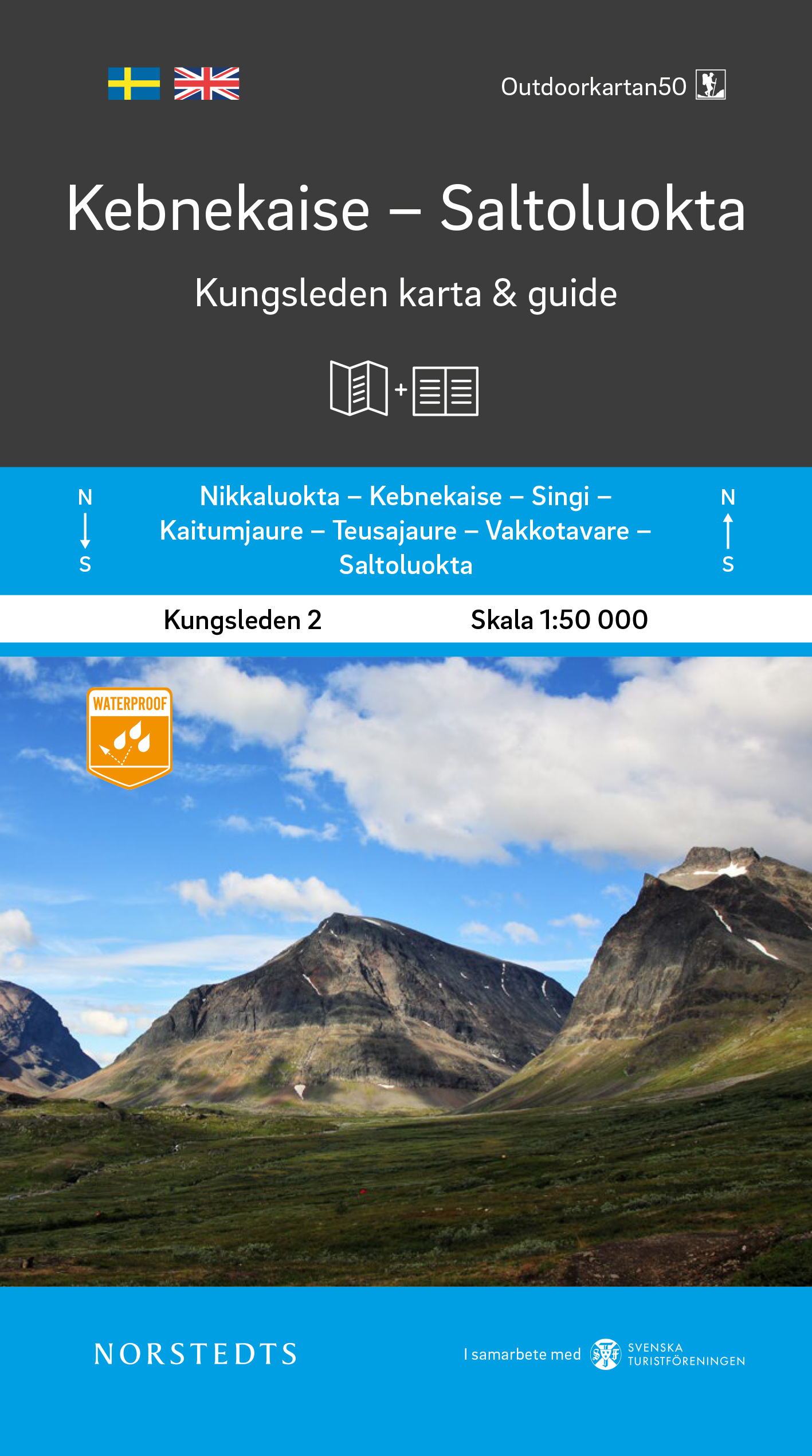 Online bestellen: Wandelkaart 2 Kebnekaise - Saltoluokta Kungsleden | Norstedts