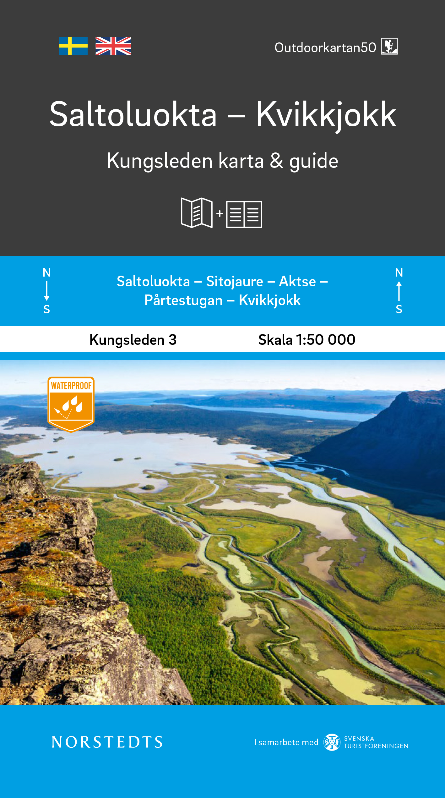 Online bestellen: Wandelkaart 3 Saltoluokta - Kvikkjokk Kungsleden | Norstedts