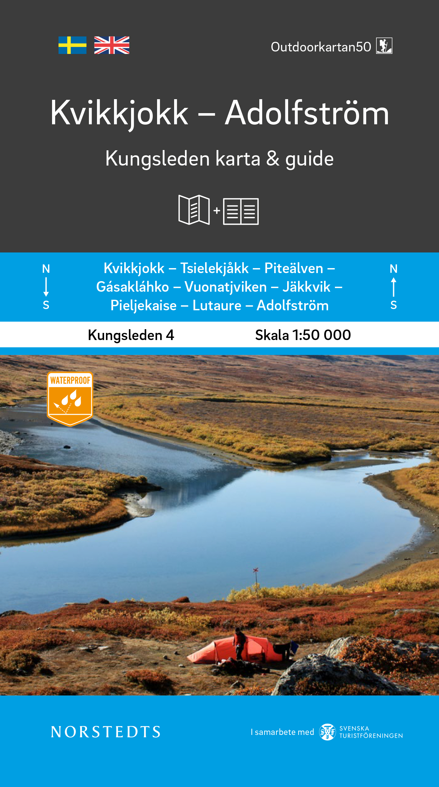 Online bestellen: Wandelkaart 4 Kvikkjokk - Adolfström Kungsleden | Norstedts