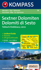 Wandelkaart 58 Sextner Dolomiten/Dolomiti di Sesto-Toblach/Dobbiaco-Lienz | Kompass |