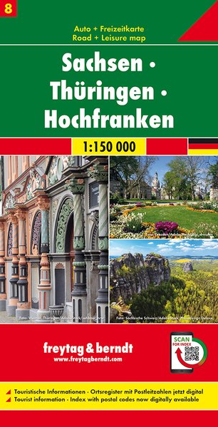 Wegenkaart - landkaart 08 Sachsen -…