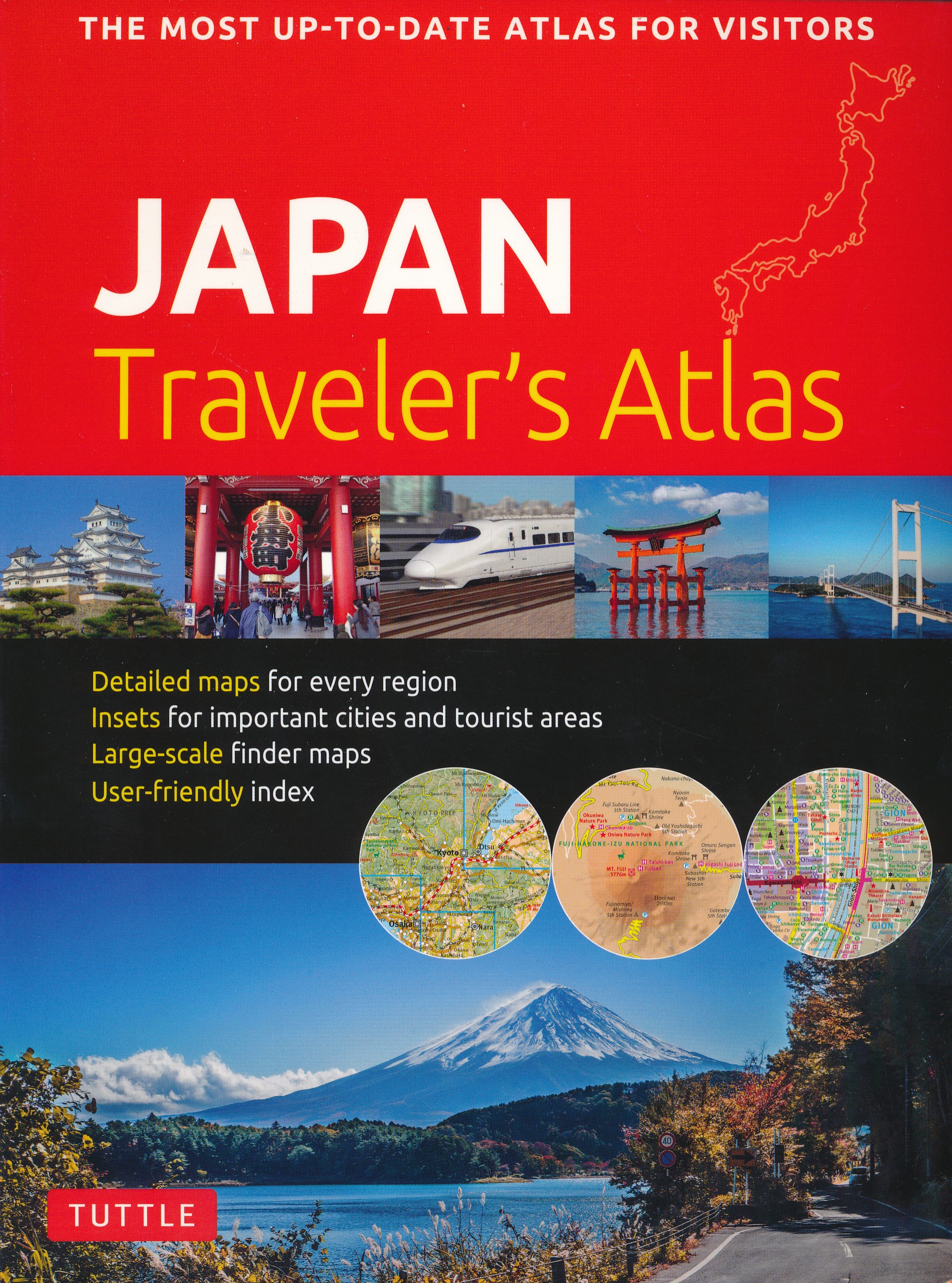 Online bestellen: Wegenatlas Japan Traveler's Atlas | Tuttle Publishing