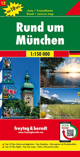 Wegenkaart - landkaart 12 Rund um M…
