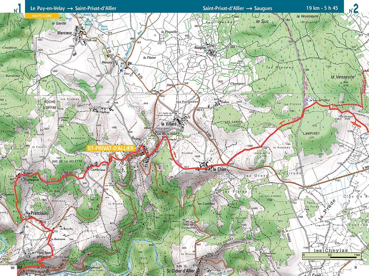 Wandelatlas La Via Podiensis GR65 La Voie Du Puy Atlas Chemins De Wandelatlas La Via Podiensis GR65 La Voie Du Puy Atlas Chemins De