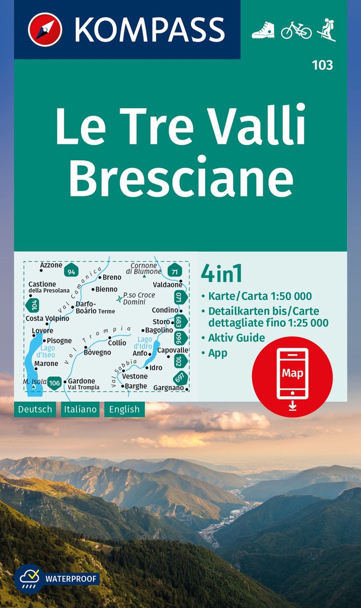 Wandelkaart 103 Le Tre Valli Bresci…