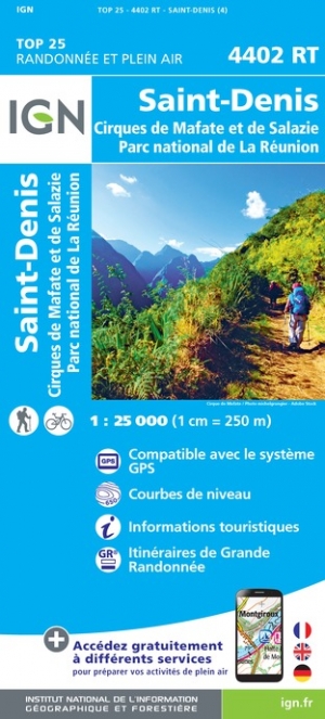 Online bestellen: Wandelkaart - Topografische kaart 4402RT St-Denis, La Reunion | IGN - Institut Géographique National